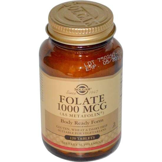 Solgar Folate 1000mcg (as Metafolin®) 120 Tabletten