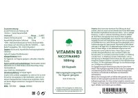 G&G Vitamins B3 NICOTINAMIDE 500mg 120 veg. Kapseln...