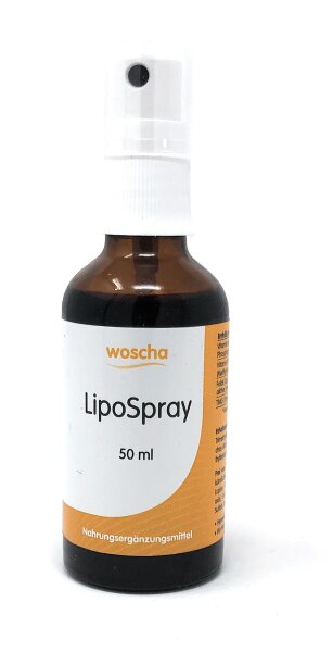 woscha Lipo-Spray (aktive Vitamine B6, B12, Folat + TMG) 50 ml (vegan)