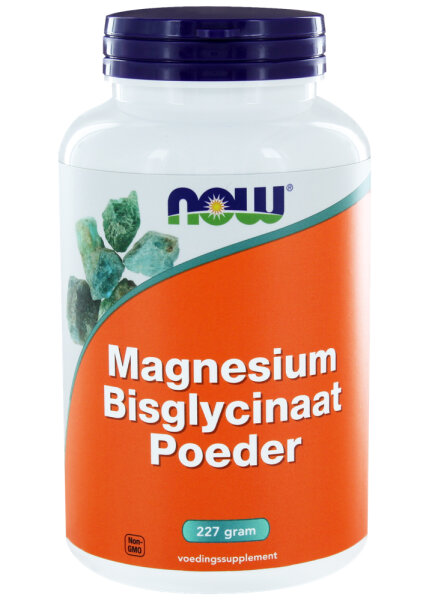 NOW Foods Magnesium Bisglycinaat Poeder (Magnesium Bisglycinate) 227g Pulver