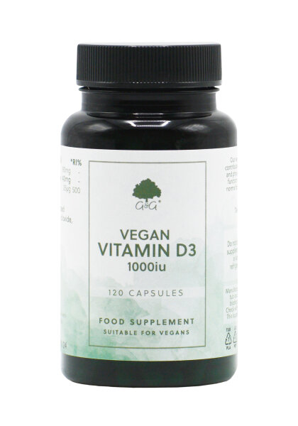 G&G Vitamins Vitamin D3 1000IU 120 veg. Kapseln (70,8g)(vegan)