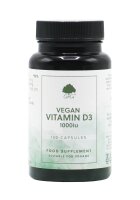 G&G Vitamins Veganes Vitamin D3 1000IU für eine normale Funktion des Immunsystems 120 veg. Kapseln