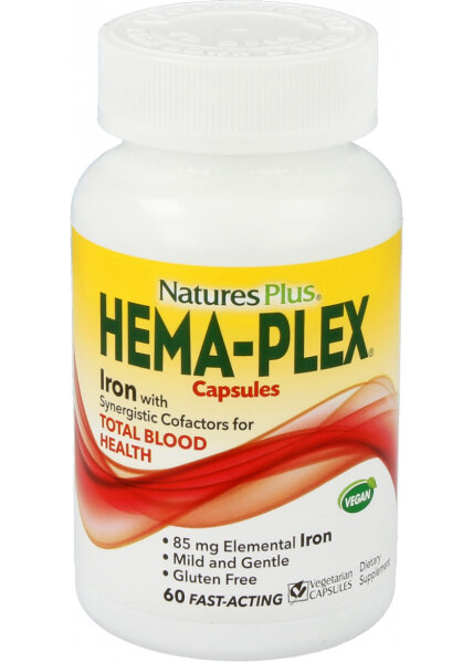 Natures Plus Hema-Plex® (Iron with synergistic Cofactors) 60 veg. Kapseln
