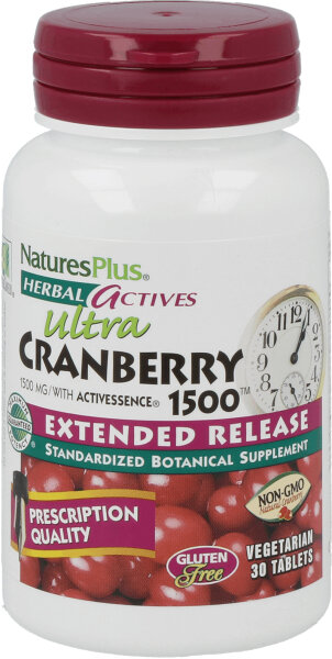 Natures Plus Herbal Actives Ultra Cranberry 1500mg Ext.Release 30 Tabletten
