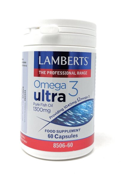 Lamberts Omega 3 Ultra Pure Fish Oil 1300mg 60 Softgels
