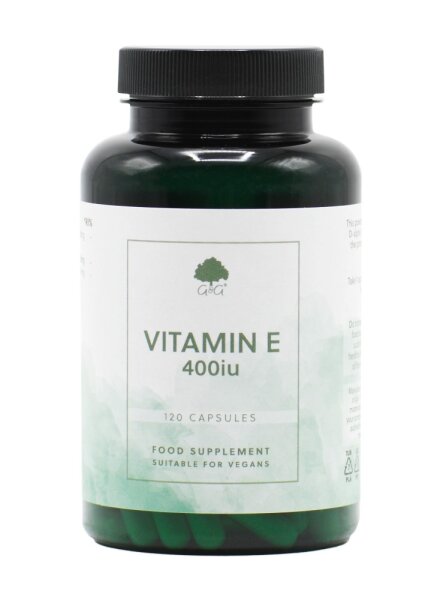 G&G Vitamins Vitamin E Natural 400IU 120 veg. Kapseln (44,2g) (Vegan)
