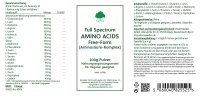 G&G Vitamins Full Spectrum Amino Acids Powder [Aminosäure-Komplex] 200g Pulver (vegan)