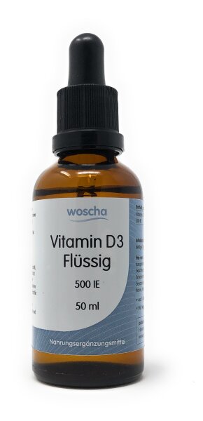 woscha Vitamin D3 Flüssig 1000IE 50ml (ca. 1000 Tropfen)