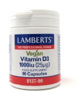 Lamberts Vegan Vitamin D 1000 IU (25mcg) 90 veg. Softgels...