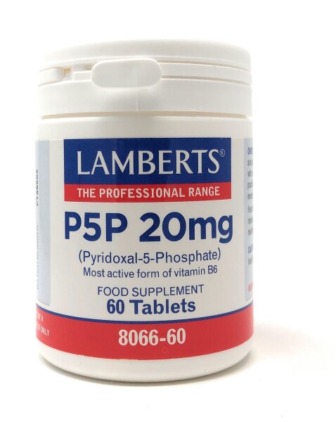 Lamberts Healthcare Ltd. P5P 20mg (Pyridoxal-5-Phosphate) 60 Tabletten (vegan)