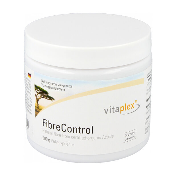 Vitaplex | FiberControl Ergänzung | 100% reine Akazienfasern | Bio-zertifizierter Rohstoff | Hypoallergen, vegetarisch und glutenfrei | 450 gr Ballast
