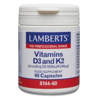 Lamberts Vitamin D3 and K2 (D3 1000iu & K2 90mcg) 60...