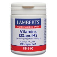 Lamberts Vitamin D3 and K2 (D3 2000iu & K2 90mcg) 90...