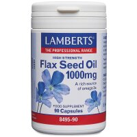 Lamberts Flax Seed Oil [Leinsamenöl] 1000mg 90 veg. Kapseln