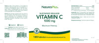 Natures Plus Vitamin C 1000mg Sustained Release 180...
