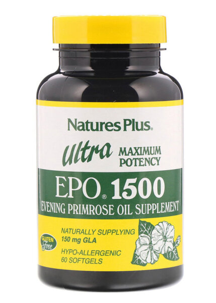 Natures Plus Ultra EPO 1500 (150mg GLA Nachtkerzenöl) 60 Softgels