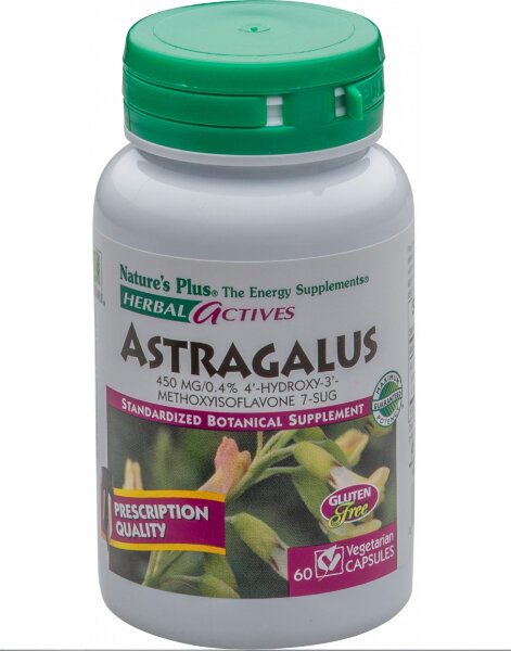 Natures Plus Herbal Actives Astragalus 450mg 60 veg. Kapseln
