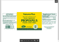 Natures Plus PropolPlus Propolis 60 Weichgelatinekapseln (46,4g)