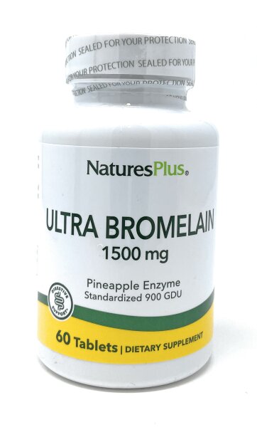 Natures Plus Ultra Bromelain 1500mg (Standardized 900 GDU) 60 Tabletten (119g)