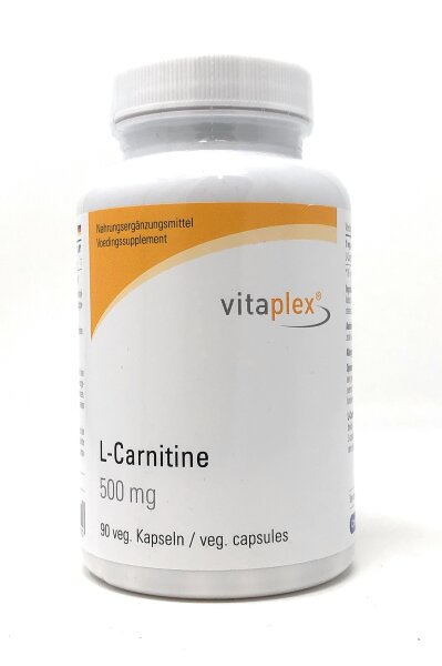 Vitaplex L-Carnitine 500mg (als 746 mg L-Carnitin Bitartrat) 90 veg. Kapseln