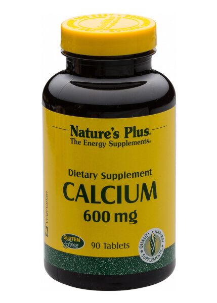 Natures Plus Calcium 600mg [Kalzium-Soja-Aminosäurechelat] 90 Tabletten (225,7g)