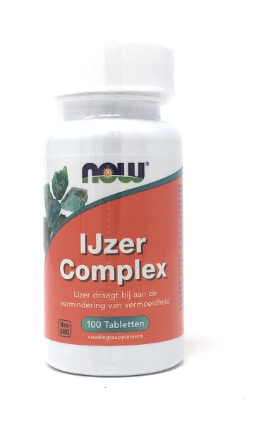NOW Foods IJzer Complex (Eisen mit Kräutern) 100 Tabletten