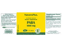 Natures Plus PABA (Para-Amino-Benzoe-Säure) 1000mg 60 Tabletten S/R (110,4g)