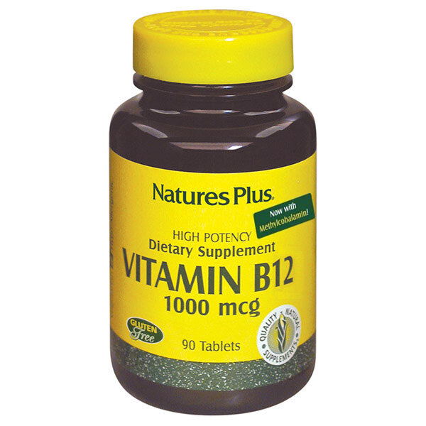 Natures Plus Vitamin B-12 (Methycobalamin) 1000mcg 90 Tabletten (71,5g)