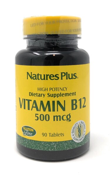 Natures Plus Vitamin B-12 (Methylcobalamin) 500mcg 90 Tabletten (54g)