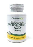 Natures Plus Pantothenic Acid 1000 mg (Vitamin B5 / Pantothensäure) 60 Tabletten S/R (112g)
