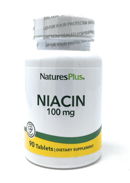 Natures Plus Niacin (Vitamin B-3) 100mg 90 Tabletten (25,3g)