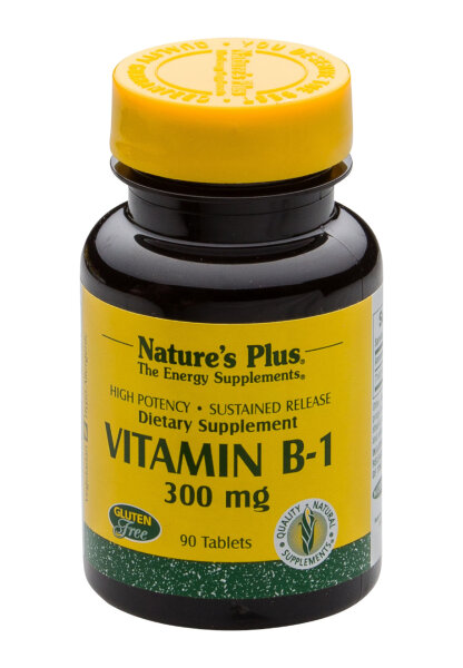 Natures Plus Vitamin B-1 (Thiamin) 300mg 90 Tabletten S/R (46,7g)