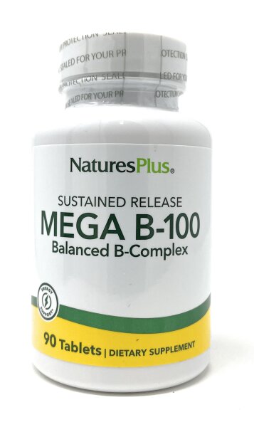 Natures Plus Mega B-100 Balanced B-Compex (B-Komplex-Formel) 90 Tabletten S/R (147,4g)