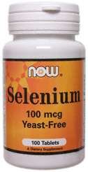 NOW Foods Selenium 100mcg [Selen] hefefrei 100 Tabletten