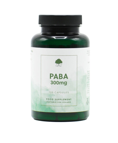 G&G Vitamins PABA (Para-Amino-Benzoe-Säure) 300mg 120 veg. Kapseln (48g)(vegan)