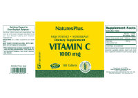 Natures Plus Vitamin C 1000 mg w/Rose Hips (mit Hagebutten) 180 Tabletten