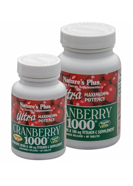 Natures Plus Ultra Cranberry 1000® Sustained Release 90 Tabletten (139,2g)