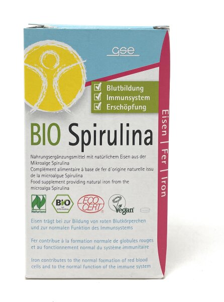 GSE Vertrieb Bio Spirulina Pulver 240 Tabletten (120g) (vegan)