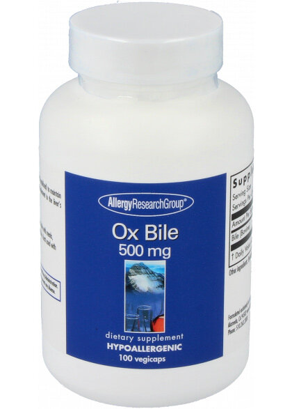 Allergy Research Group Ox Bile (Ochsengalle) 100 veg. Kapseln