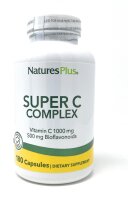 Natures Plus Super C Complex 1000mg w/500mg Bioflavonoids (2 Caps) 180 veg. Kapseln