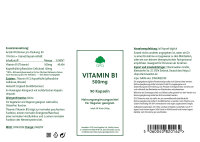 G&G Vitamins Vitamin B1 (Thiamin) 500mg 90 veg. Kapseln (55,8g) (vegan)