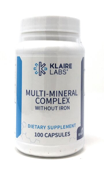 Klaire Labs Multi-Mineral Complex w/o Iron (ohne Eisen/Jod) 100 veg. Kapseln (61g)