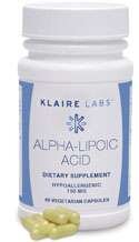 Klaire Labs Alpha-Lipoic Acid (150 mg Alpha-Liponsäure) 60 veg. Kapseln