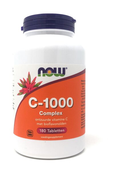 NOW Foods C-1000 Complex with 250mg Bioflavonoiden 180 Tabletten (vegan)