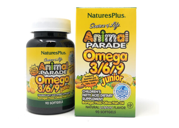 Natures Plus Animal Parade® Omega 3/6/9 Junior 90 Softgels