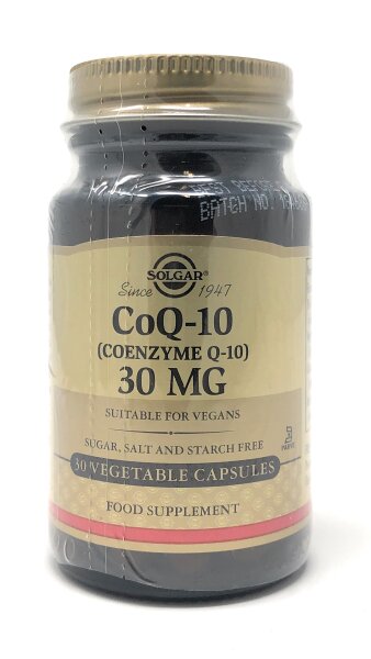 Solgar CoQ-10 (Ubichinon) 30mg 30 veg. Kapseln (vegan)