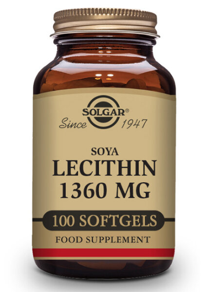 Solgar Soya Lecithin (unbleached) 1360mg 100 Softgels