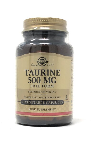 Solgar Taurine (Free Form) 500mg 50 veg. Kapseln (vegan)