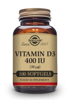 Solgar Vitamin D3 400 IU (10mcg) 100 Softgels