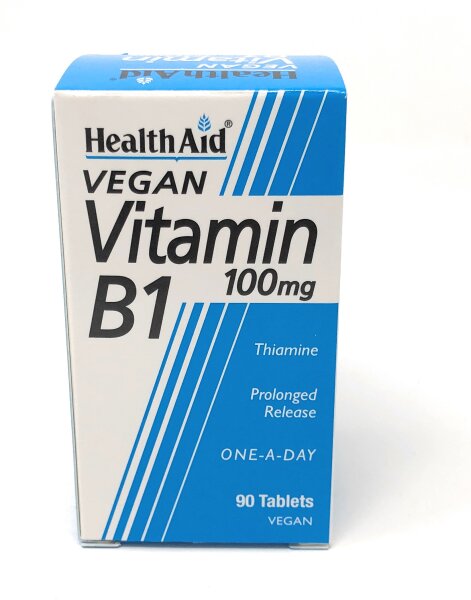 HealthAid Vitamin B1 (Thiamin) 100mg S/R (verz. Freisetzung) 90 Tabletten